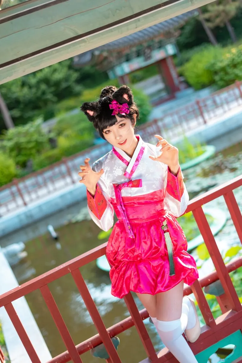 阿狸cos：这就是高丽风情九尾妖狐，你懂吗